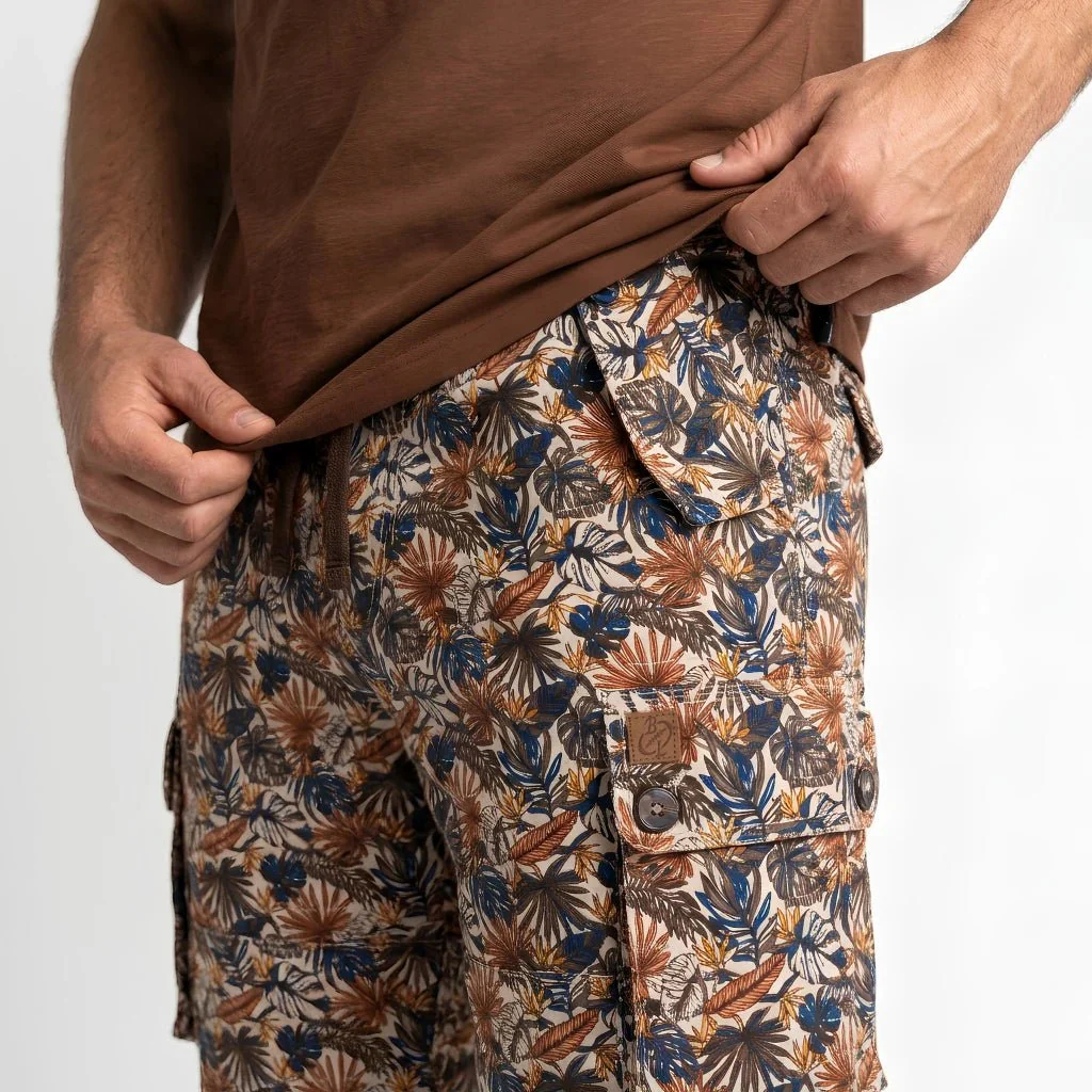 Bermuda cargo imprimé floral