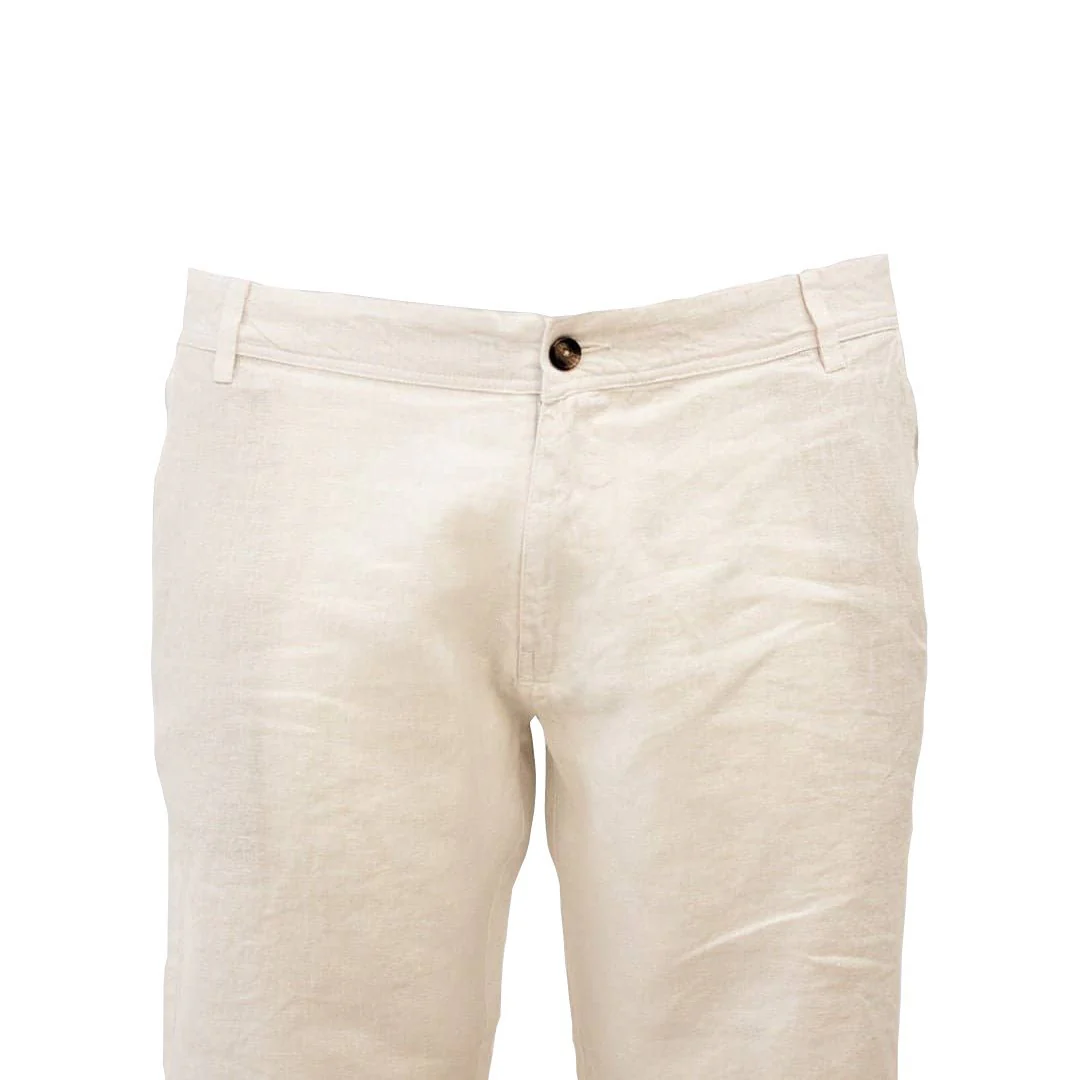 Bermuda chino blanc en lin - Image 3