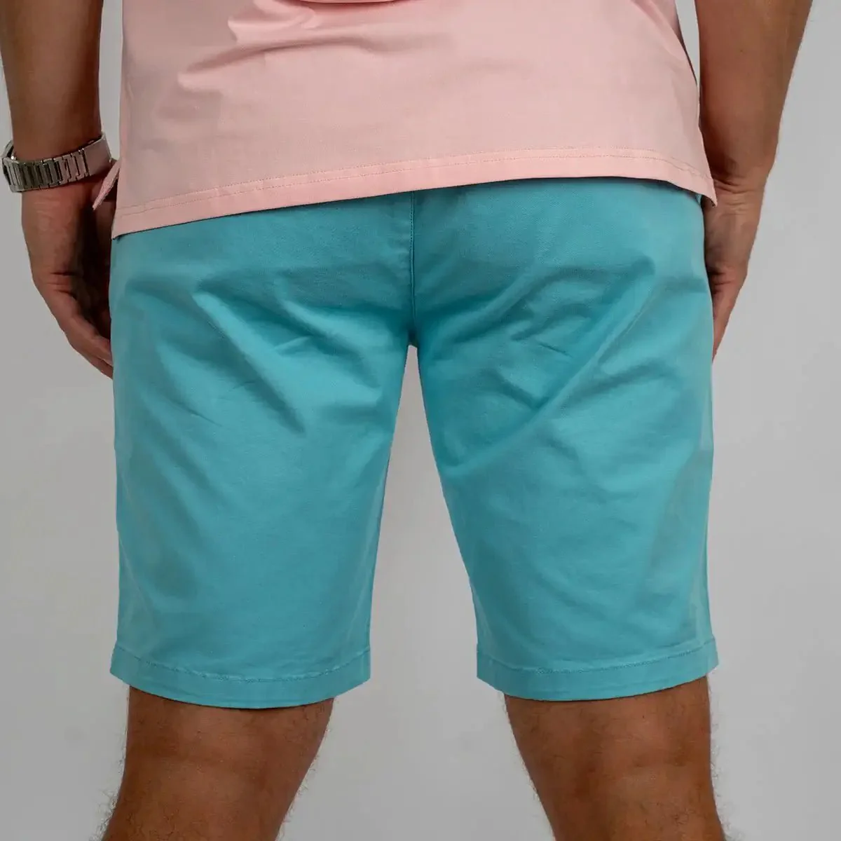 Bermuda chino turquoise - Image 3