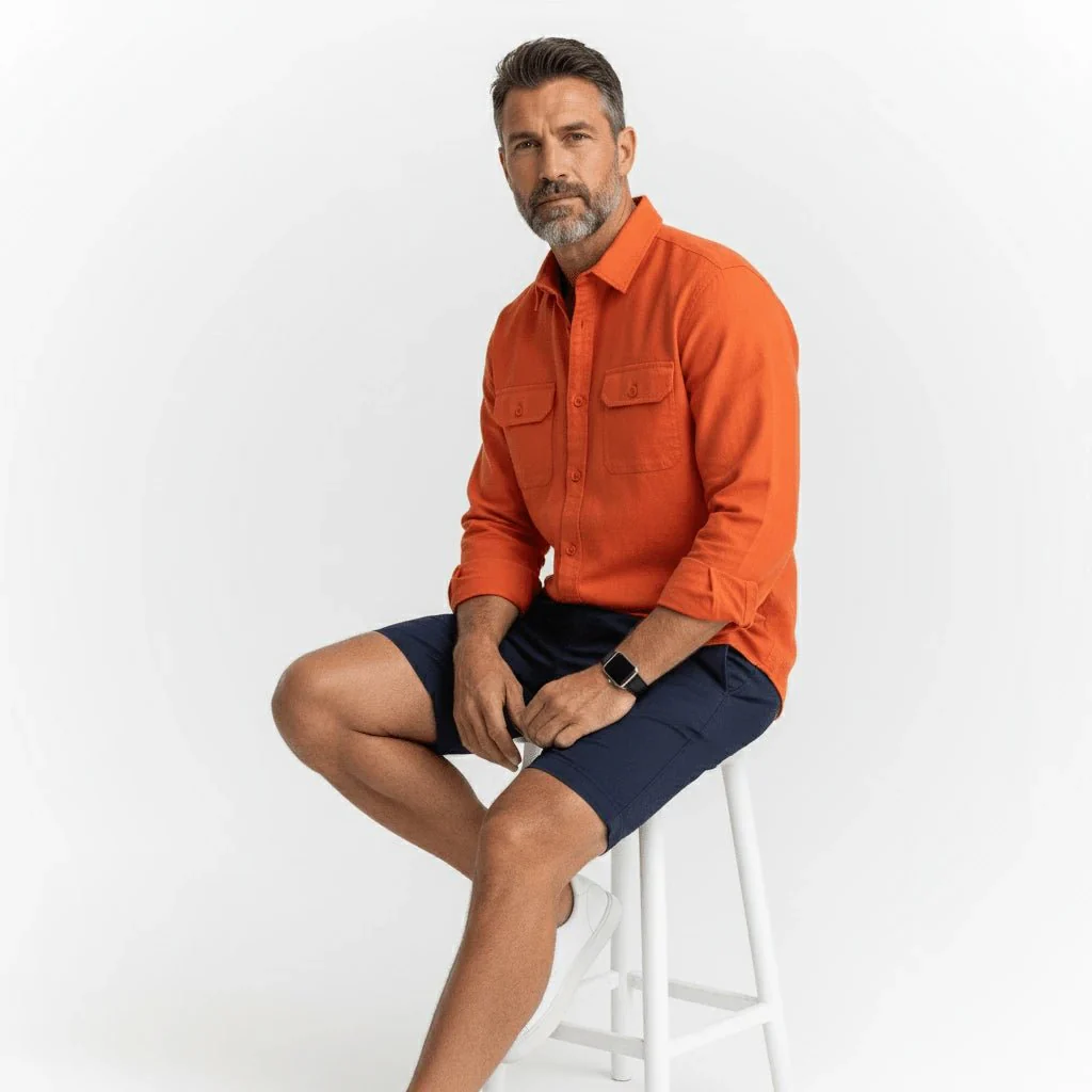 Bermuda coupe chino bleu marine - Image 3
