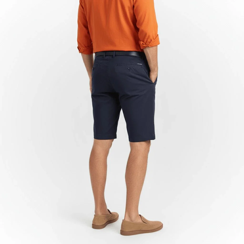 Bermuda coupe chino bleu marine - Image 4