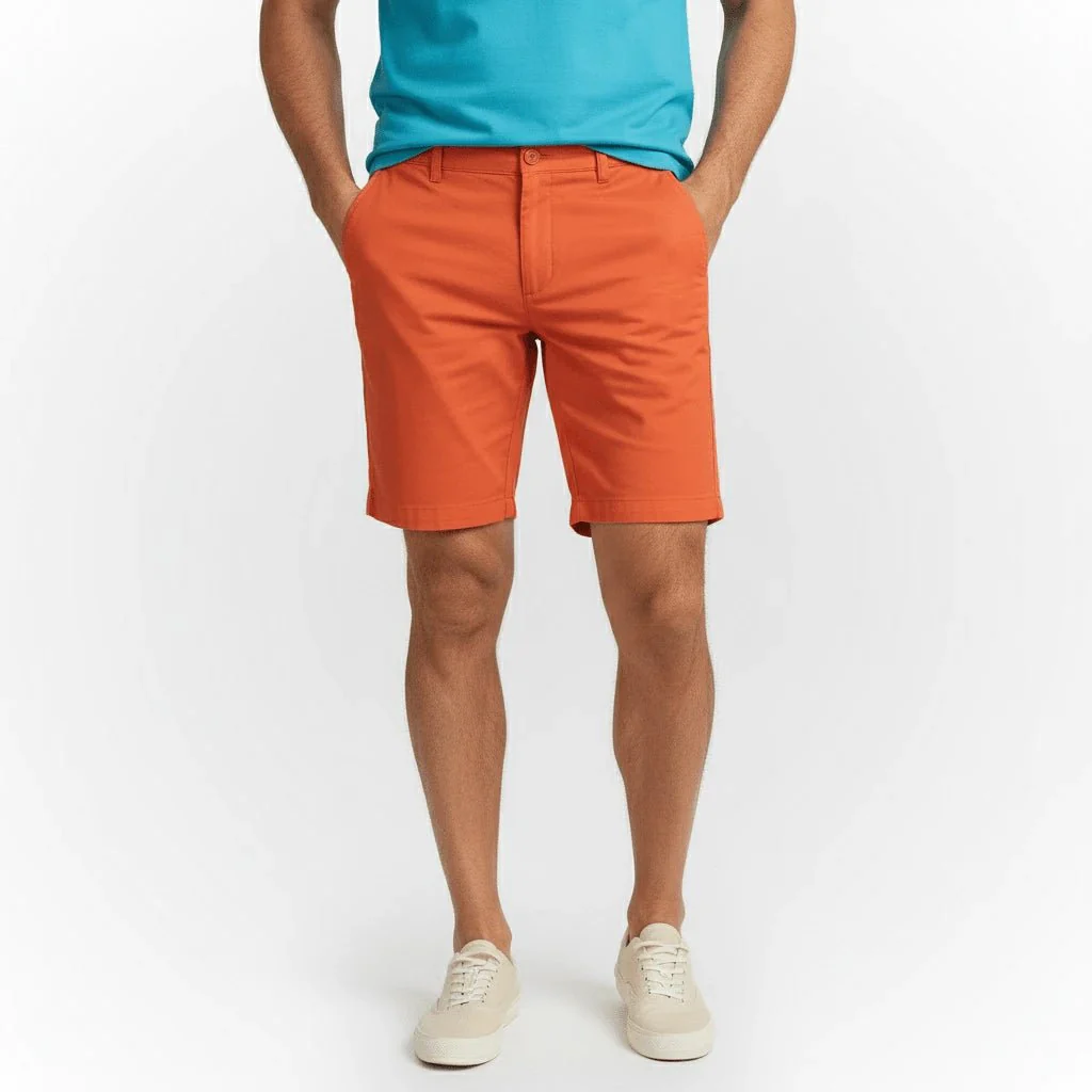 Bermuda coupe chino orange