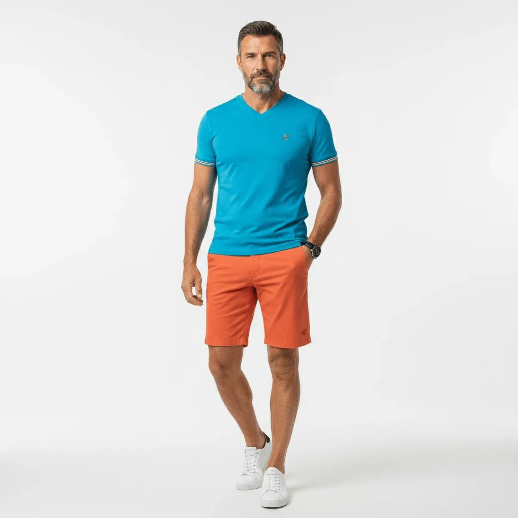 Bermuda coupe chino orange - Image 3