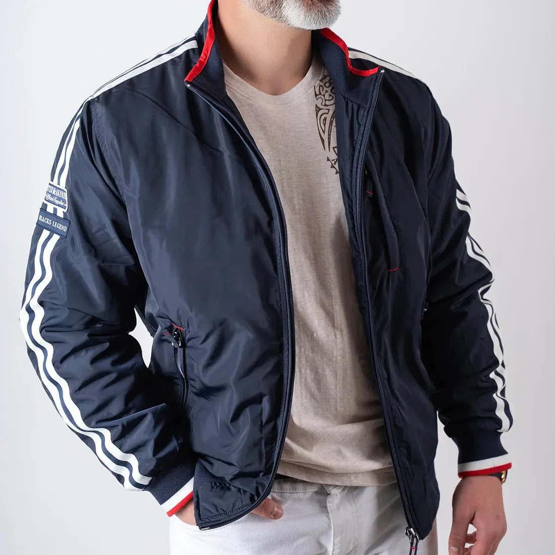Blouson bombers cobrandé Blacks Legend & Peter Mc Andrew