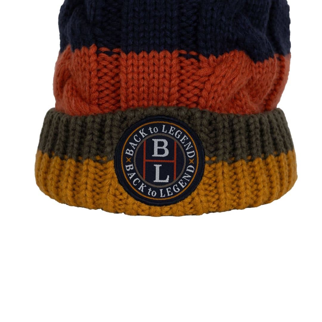 Bonnet multicolore doublé polaire - Image 4