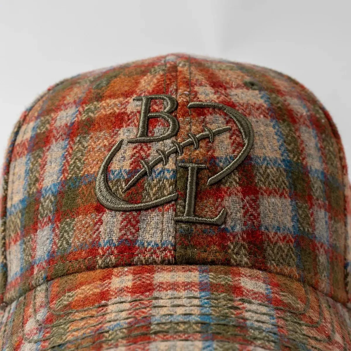 Casquette en feutrine à carreaux orange - Image 3