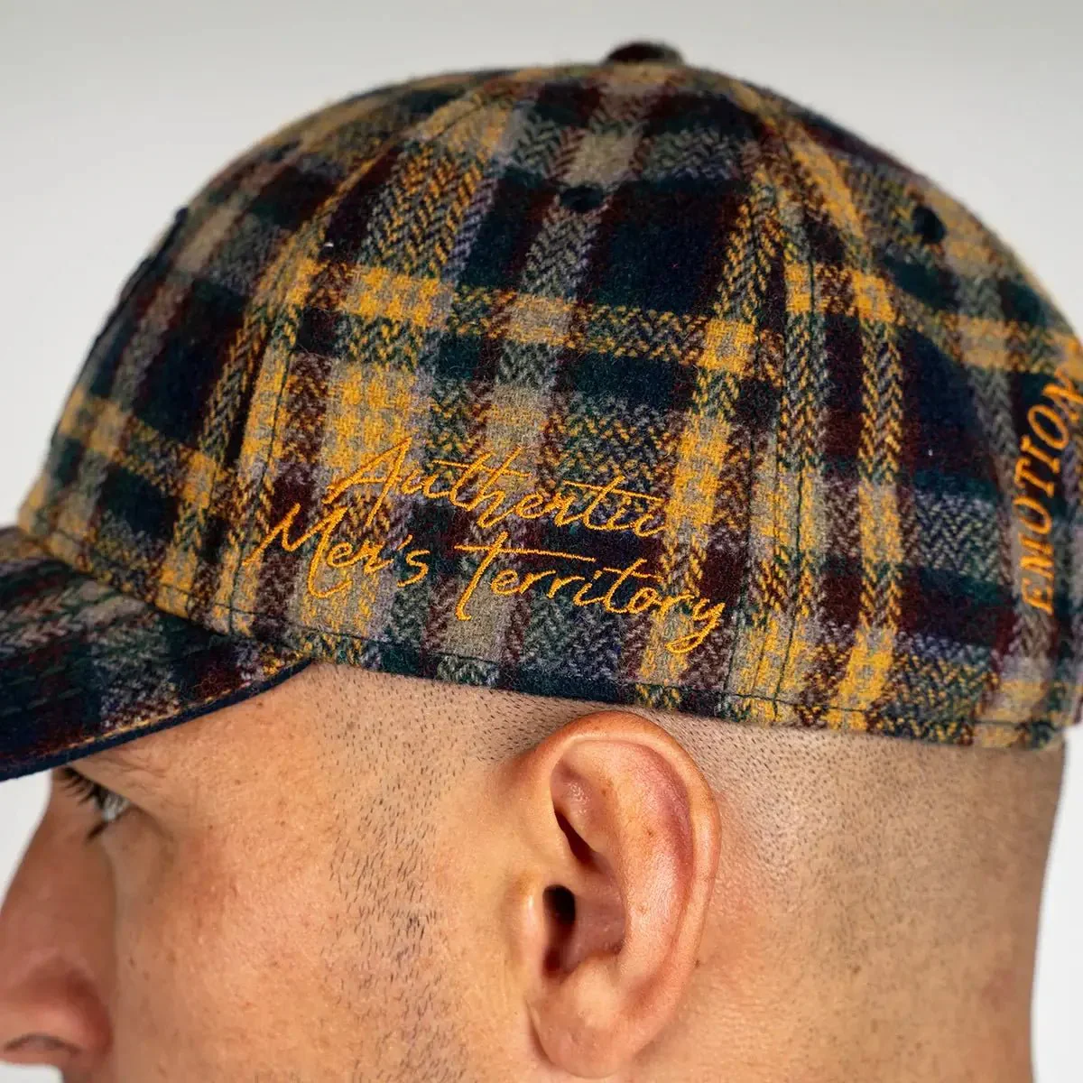 Casquette en feutrine à carreaux marine - Image 5