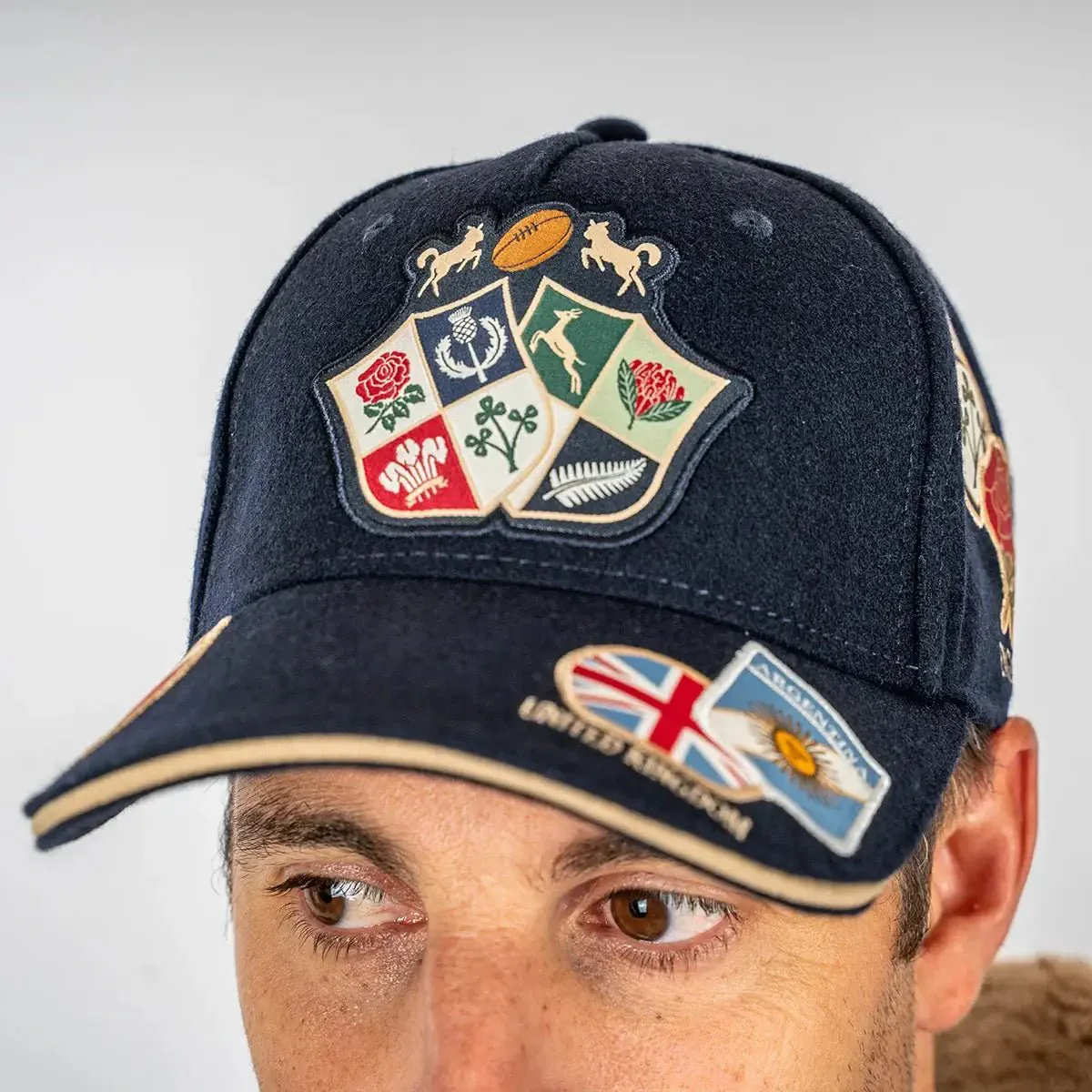 Casquette en velours BARBARIANS multi-nations bleu marine - Image 3