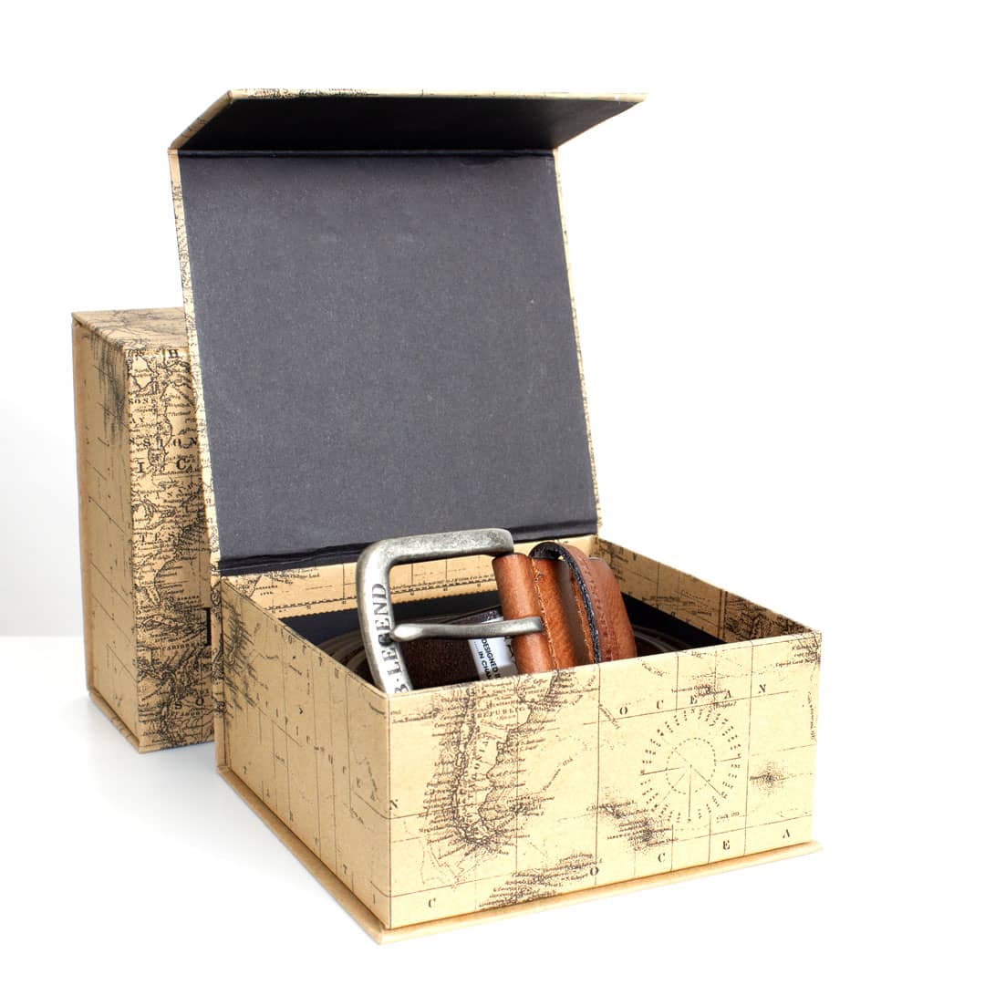 Ceinture en cuir rouille - Boucle métal - Image 4
