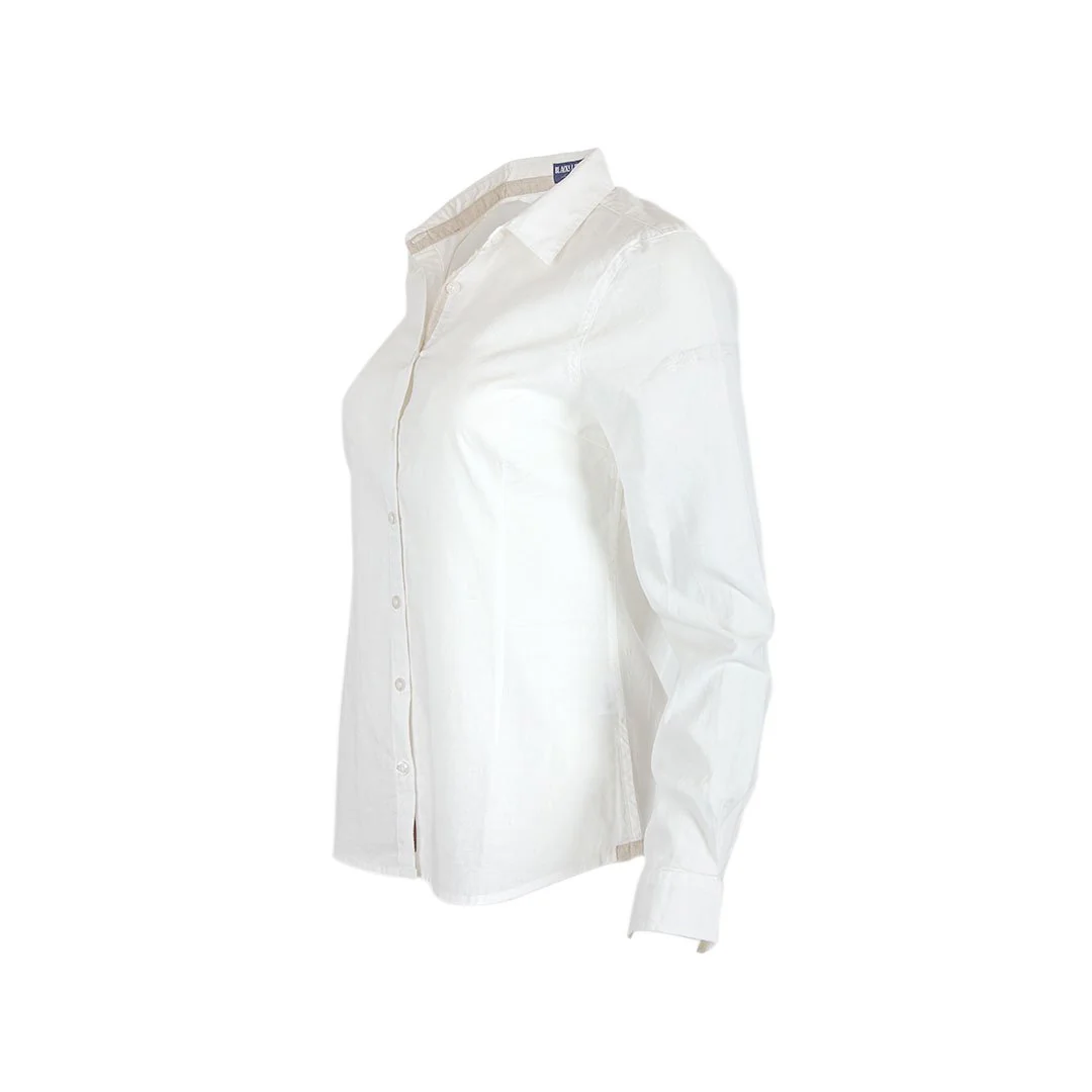 Chemise femme ml blanche en lin - Image 6