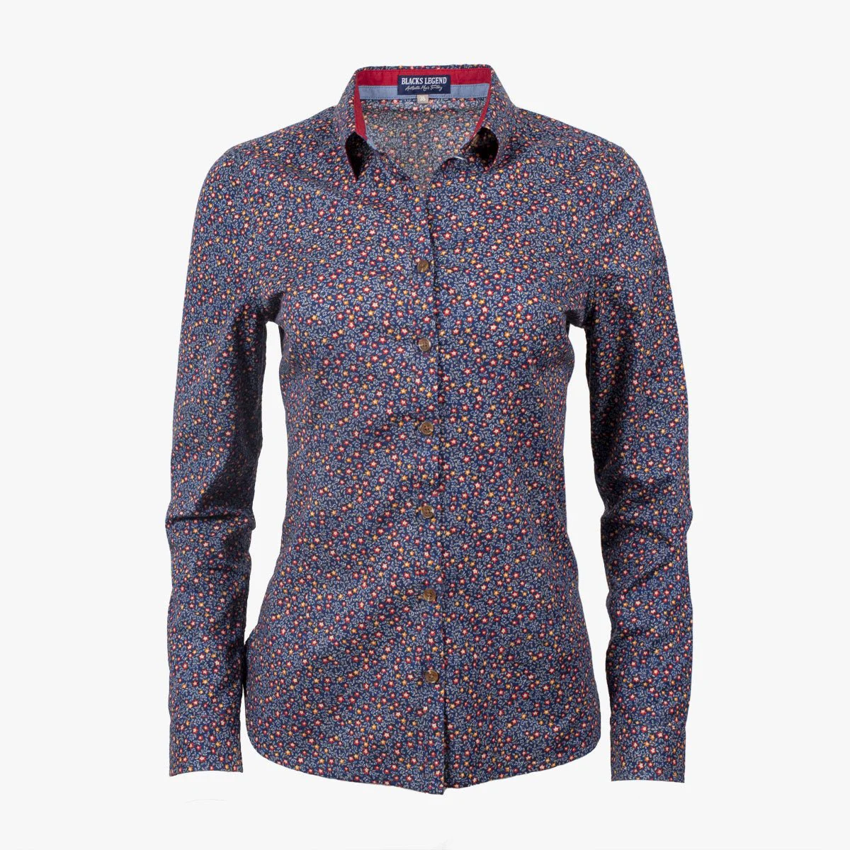 Chemise femme ml bleue imprimé fleuri - Image 5