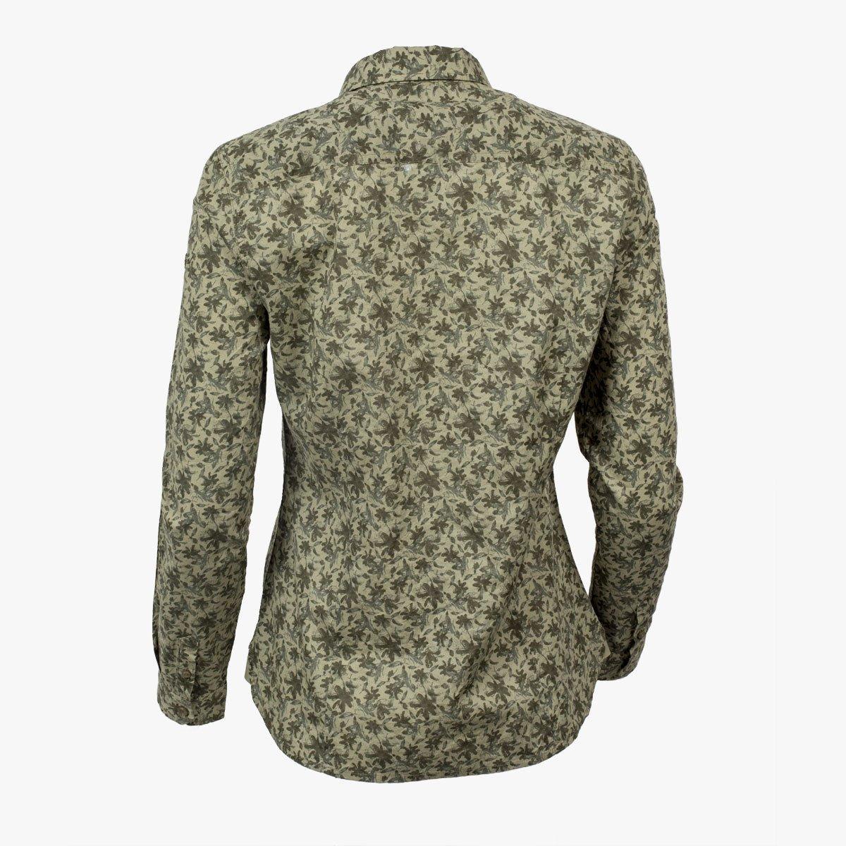 Chemise femme ml kaki à fleurs - Image 6