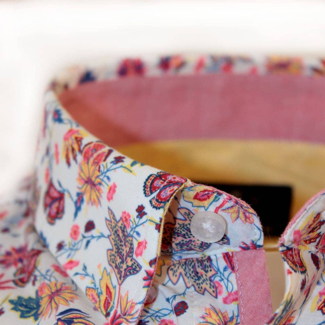 Chemise blanche imprimé fleuri multicolore - Image 5