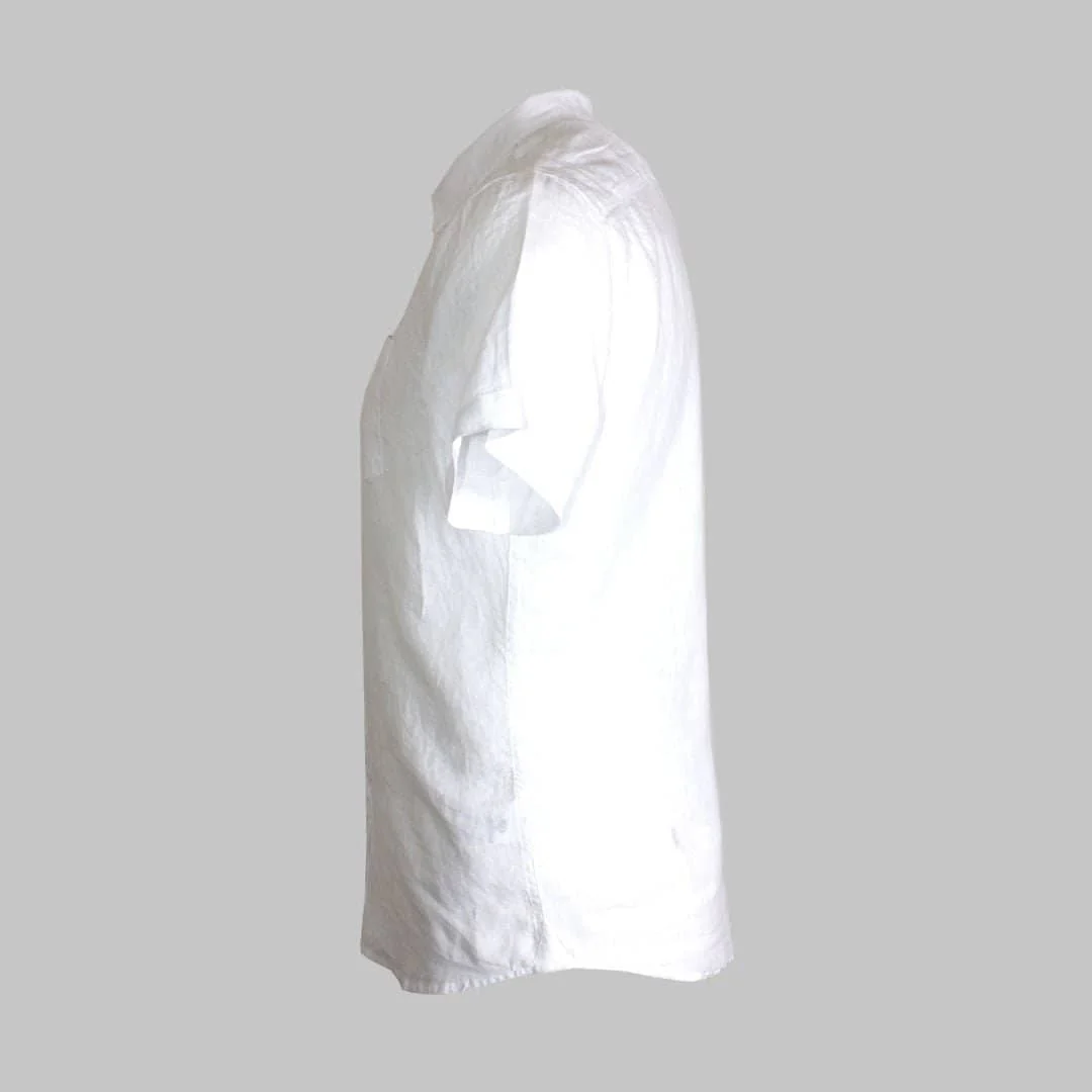 Chemise blanche en lin chiné - Image 3