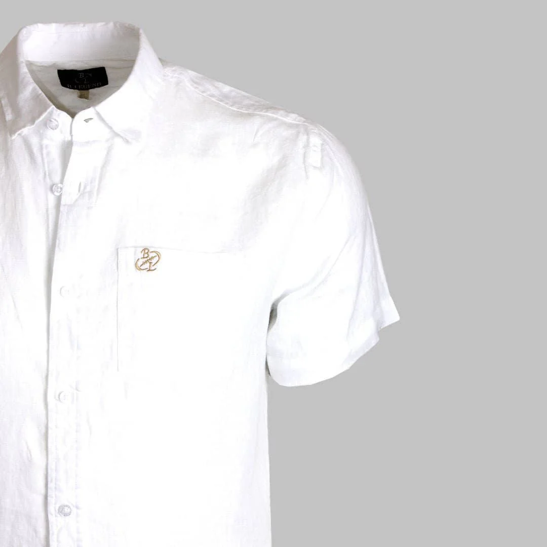 Chemise blanche en lin chiné - Image 4