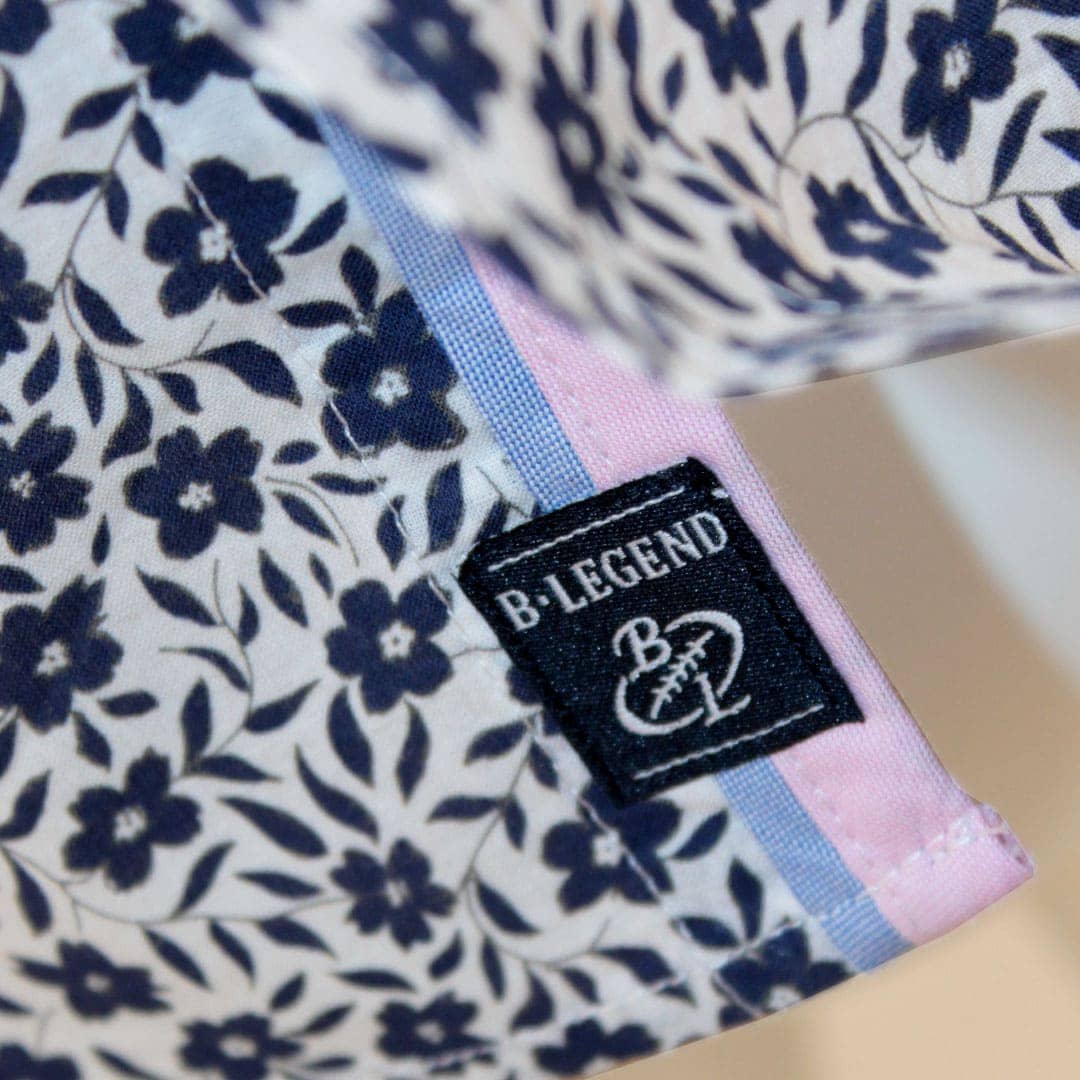 Chemise bleu-violet imprimé fleuri - Image 5