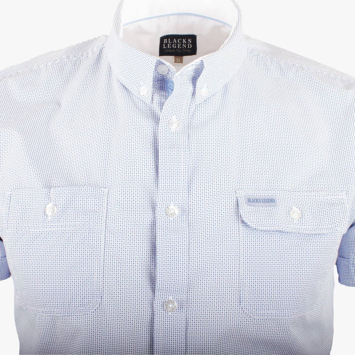 Chemise bleu ciel imprimé gaufré - Image 3