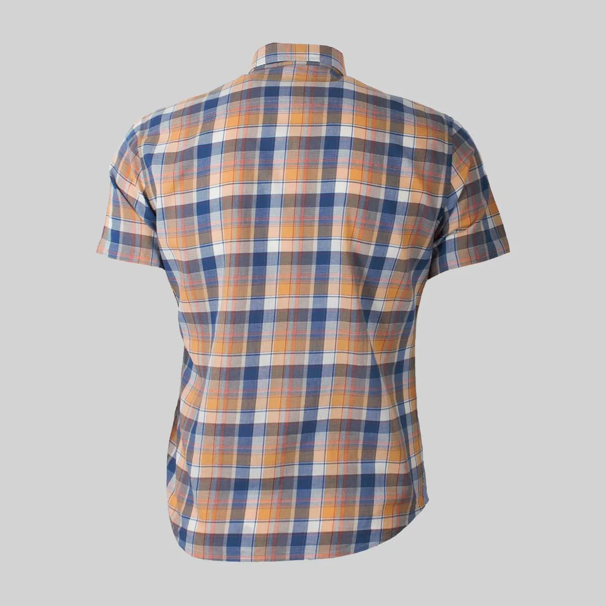 Chemise à carreaux orange corail - Image 3