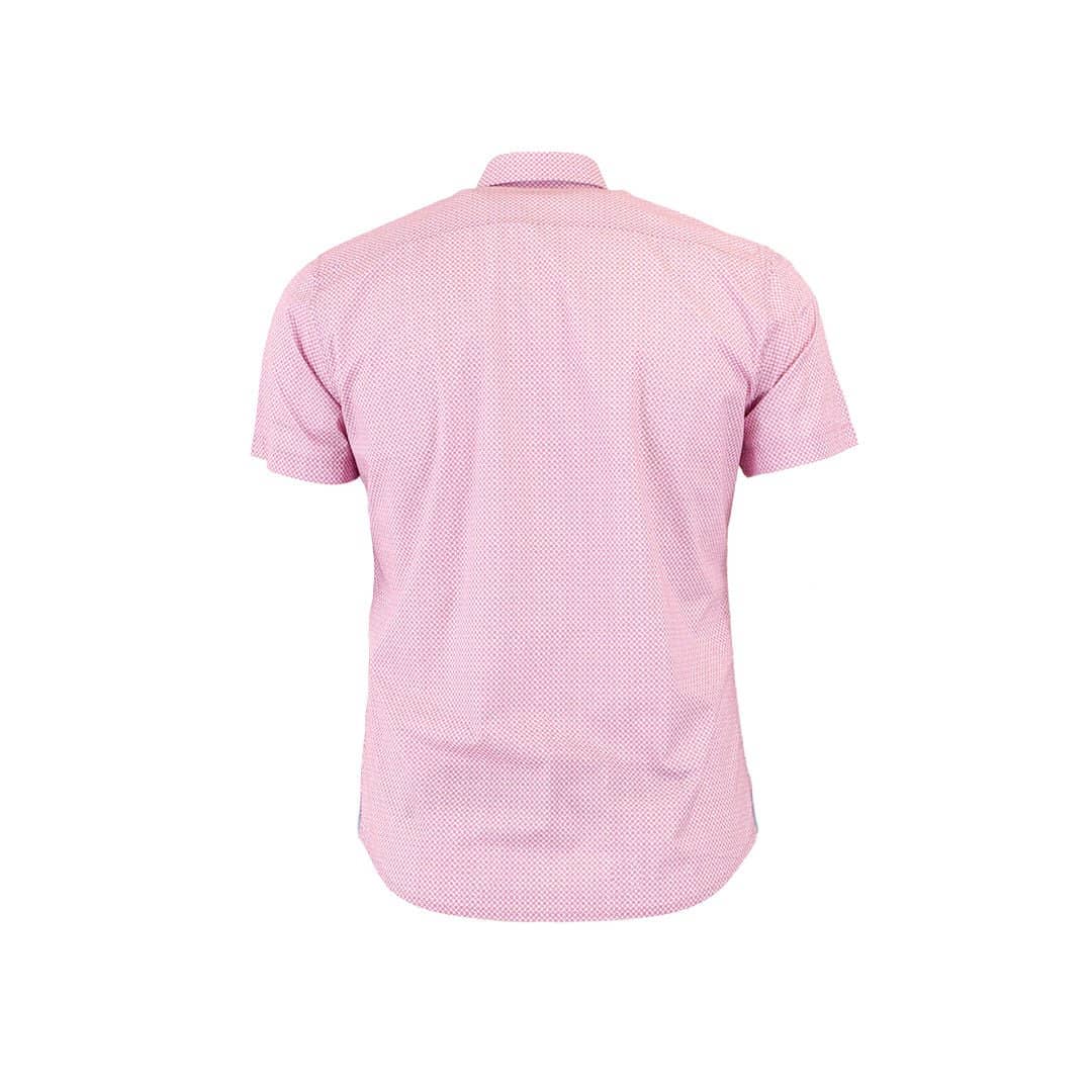 Chemise rose imprimé géométrique - Image 3