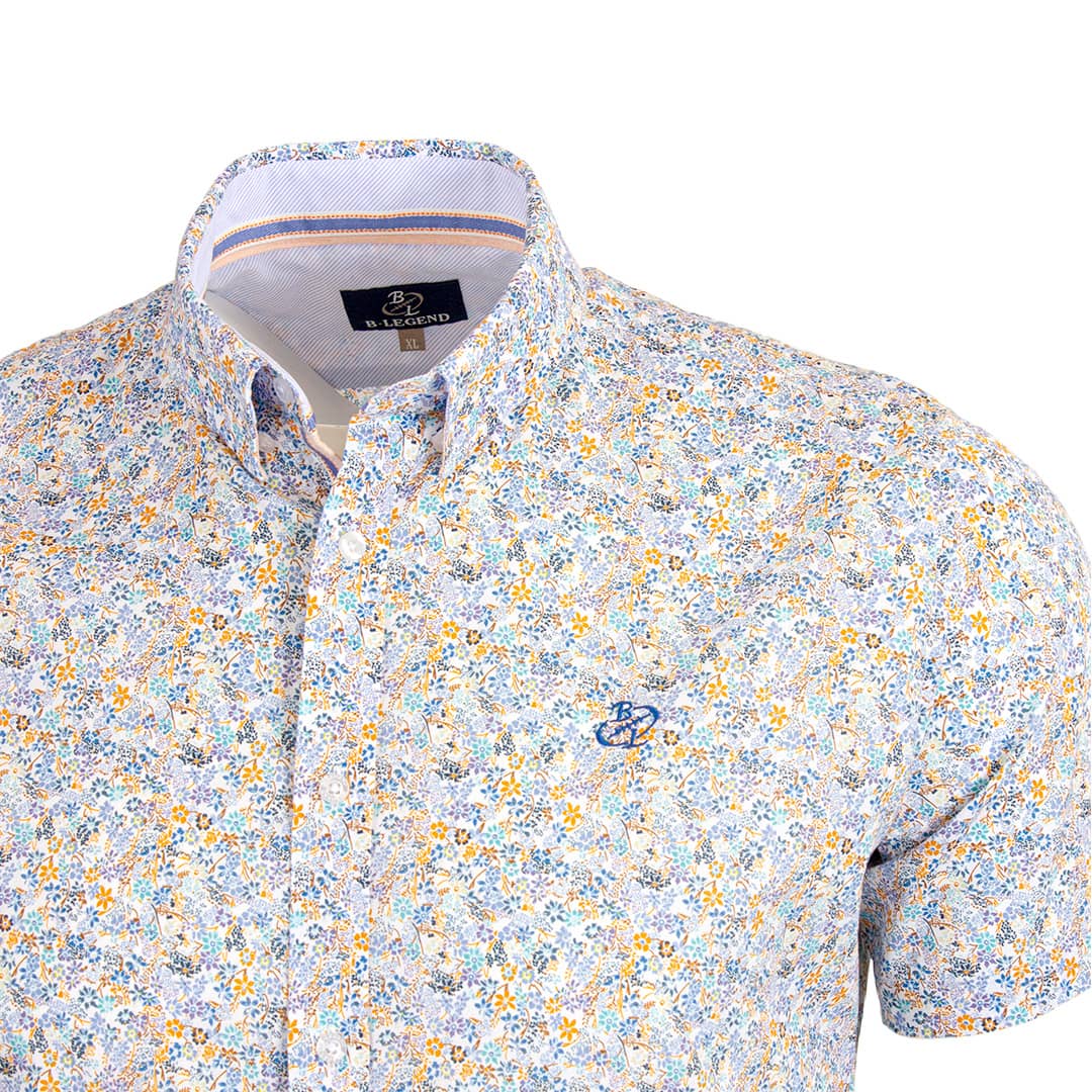 Chemise bleu turquoise imprimé fleuri - Image 3