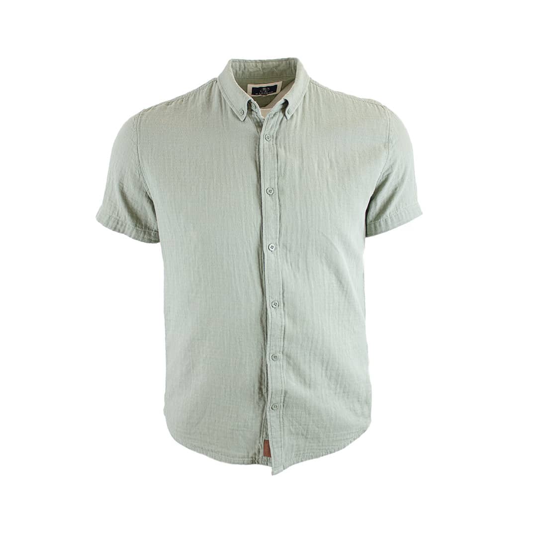 Chemise verte en gaze de coton