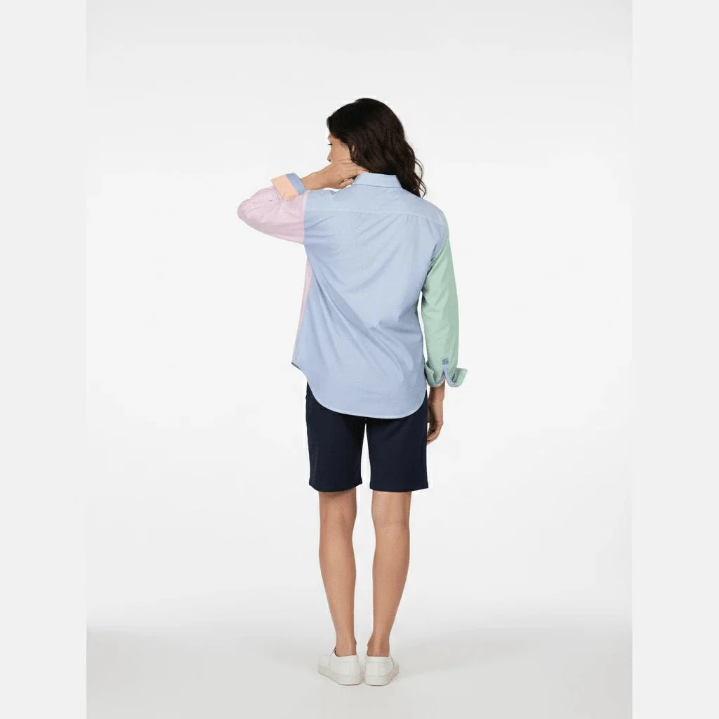 Chemise ml rayée multicolore (femme) - Image 6