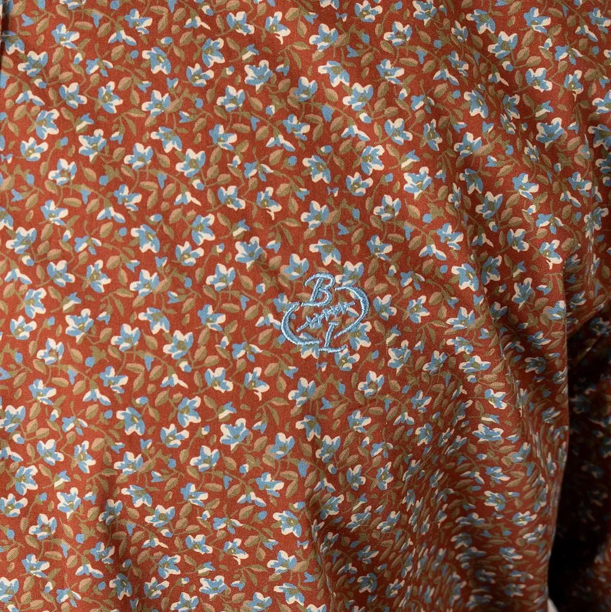 Chemise ml acajou motif fleuri - Image 5
