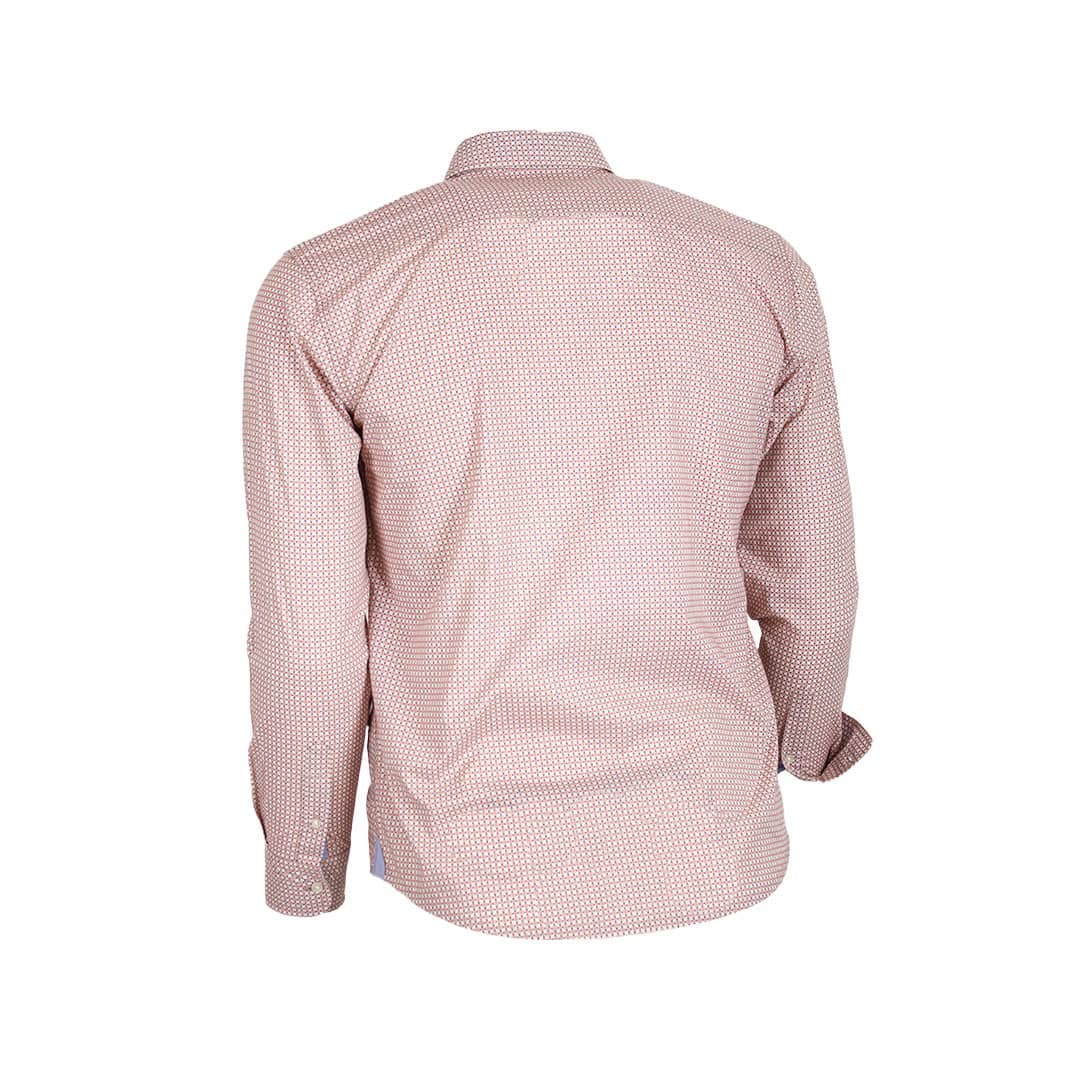 Chemise ml beige imprimé géométrique - Image 2