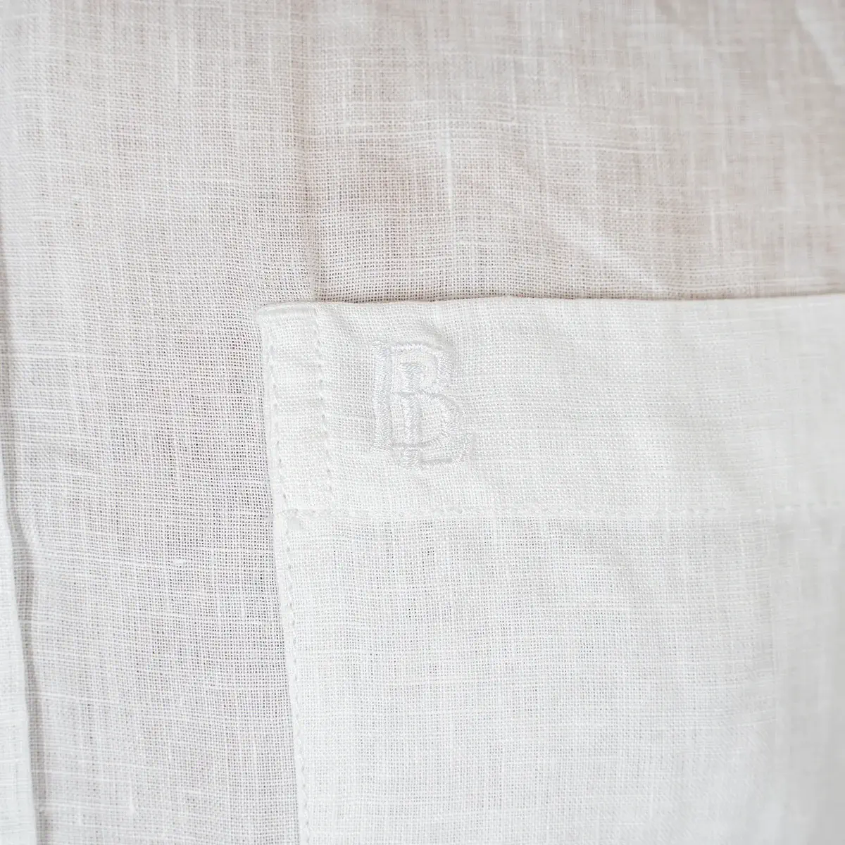 Chemise ml blanche en lin - Image 3