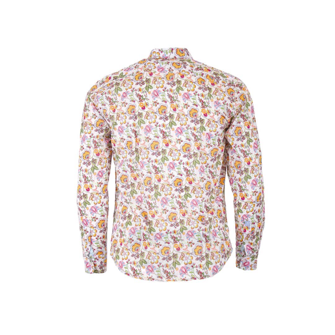 Chemise ml blanche imprimé fleuri multicolore - Image 6