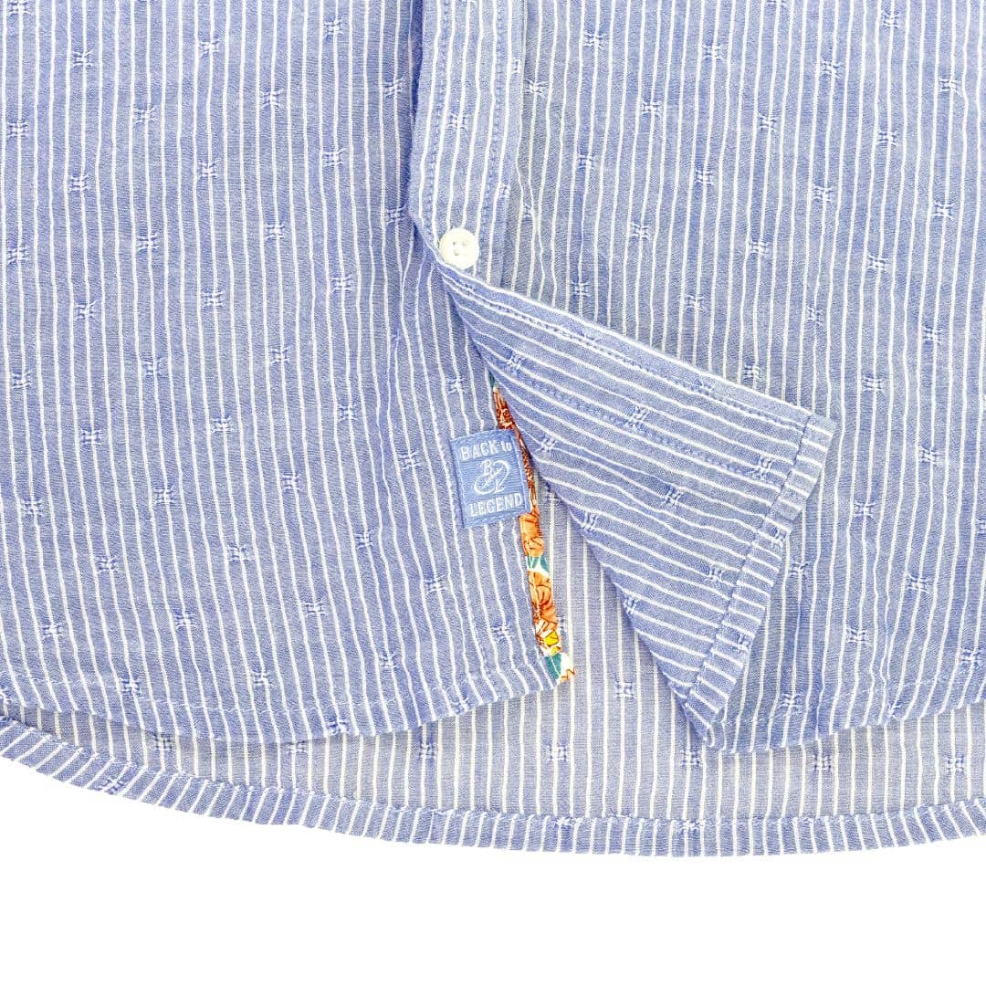 Chemise ml bleu ciel rayée - Image 6