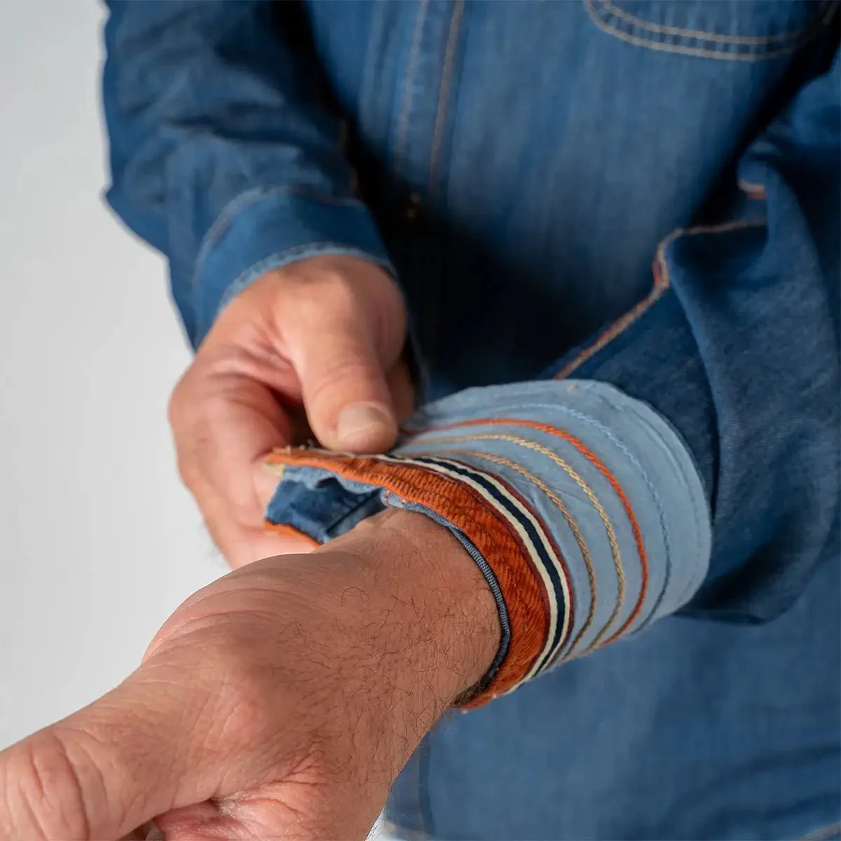 Chemise ml bleu en jean - Image 2