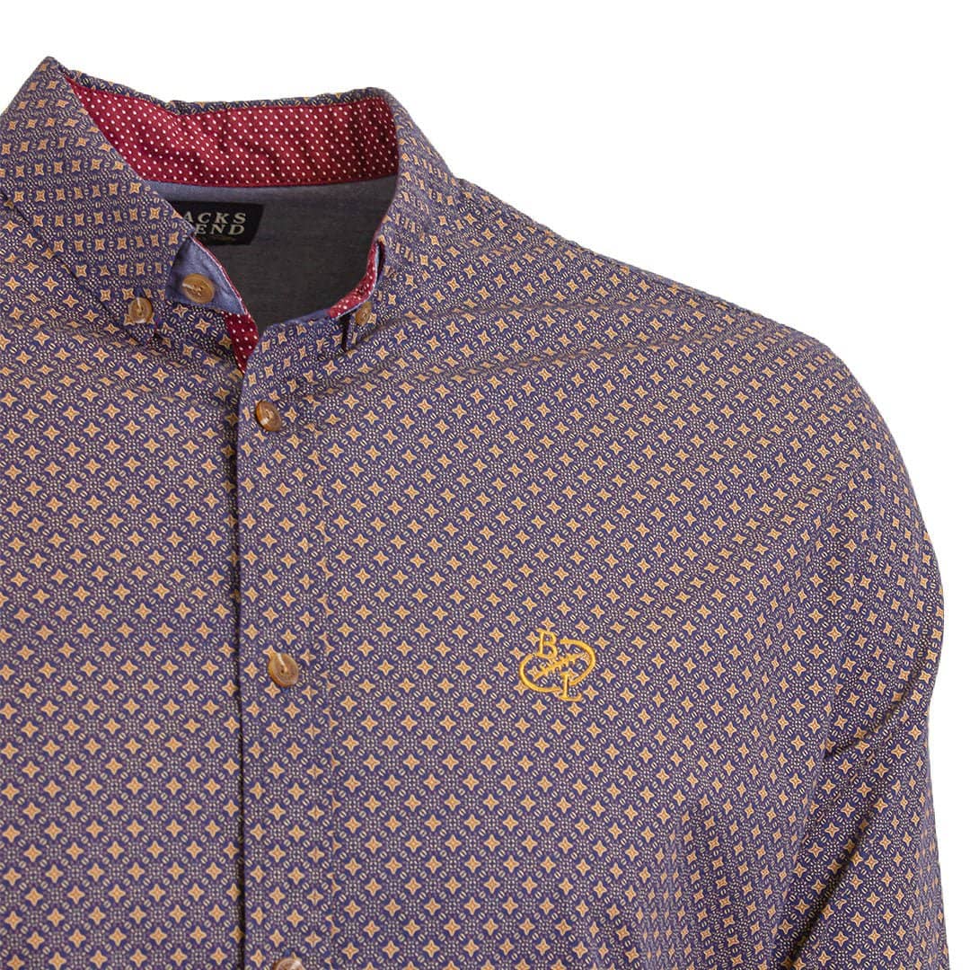 Chemise ml bleue imprimé fantaisie - Image 3