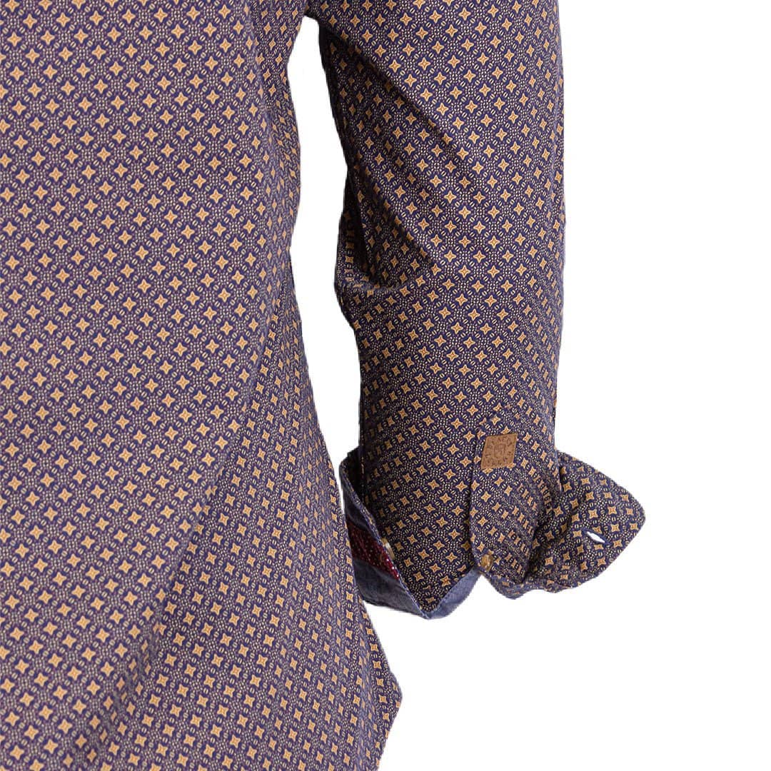 Chemise ml bleue imprimé fantaisie - Image 4