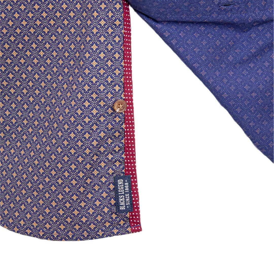 Chemise ml bleue imprimé fantaisie - Image 5
