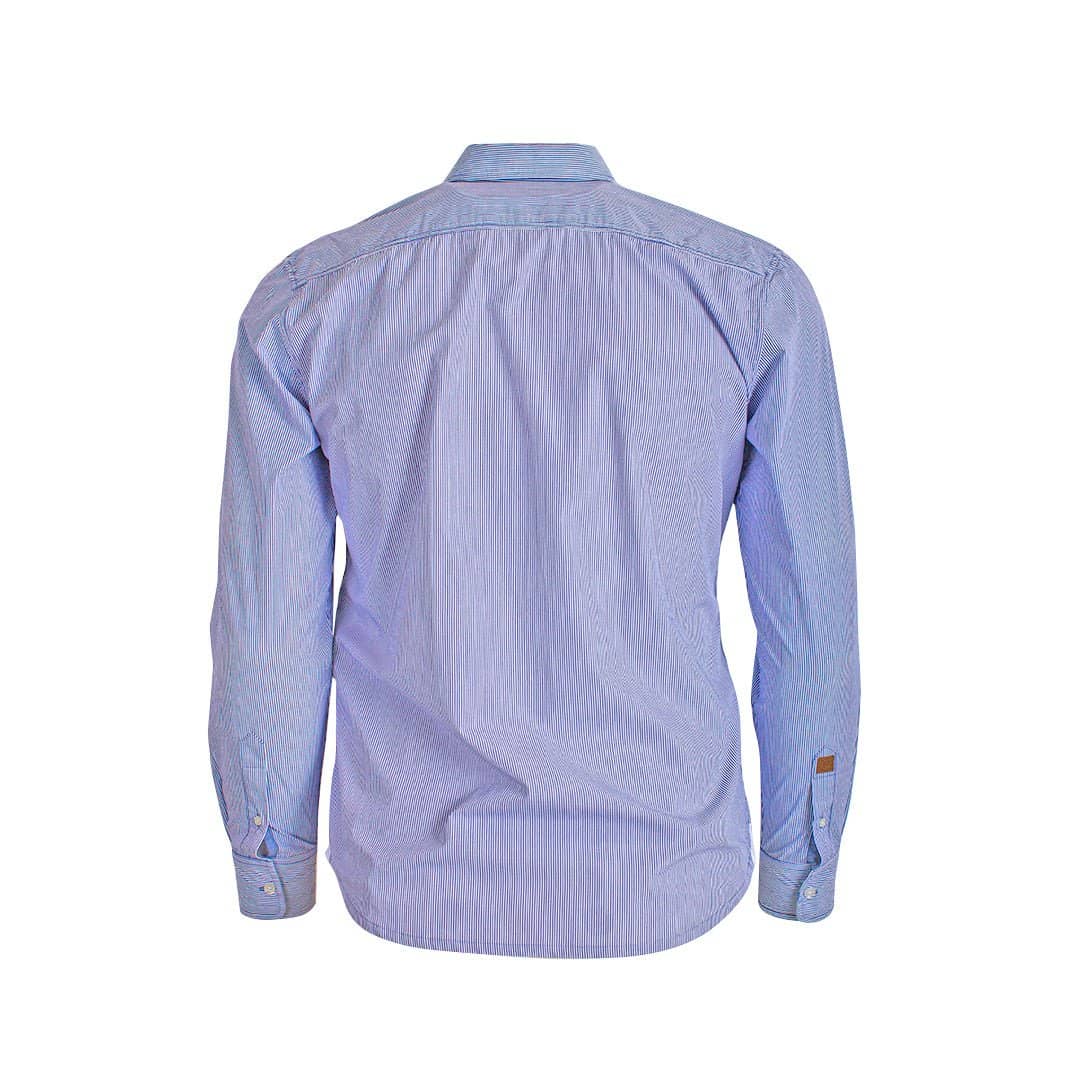 Chemise ml bleu marine à rayures - Image 2