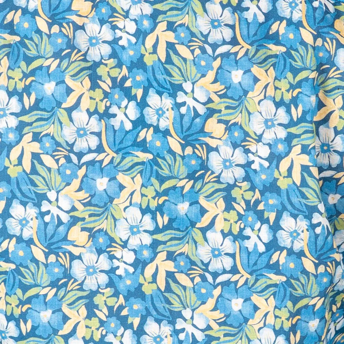 Chemise ml légère bleu moyen à motif floral (femme) - Image 3