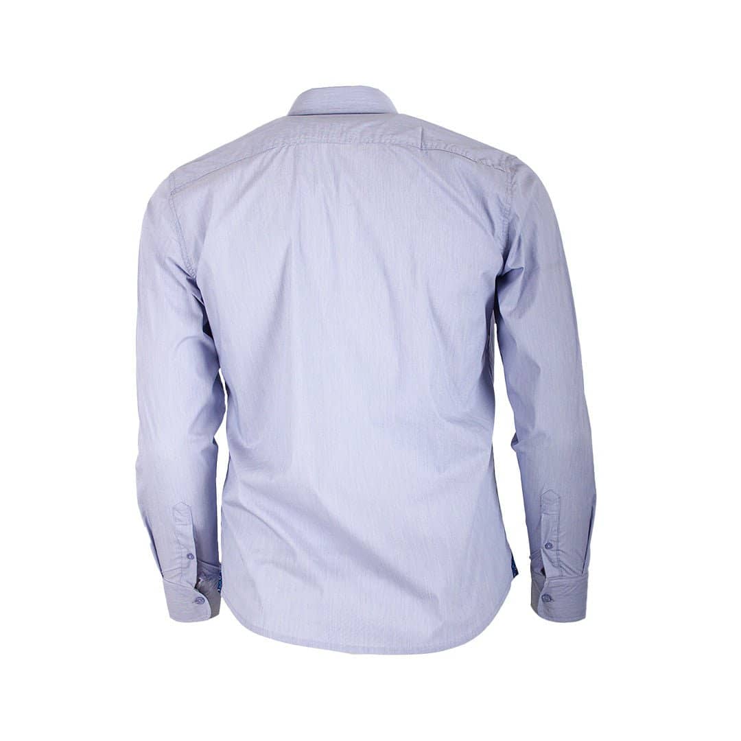 Chemise ml bleu ciel à rayures - Image 2