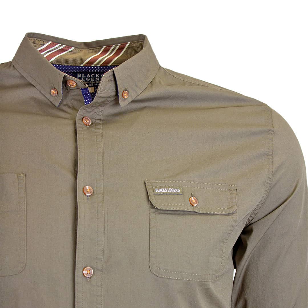 Chemise ml kaki unie - Image 3