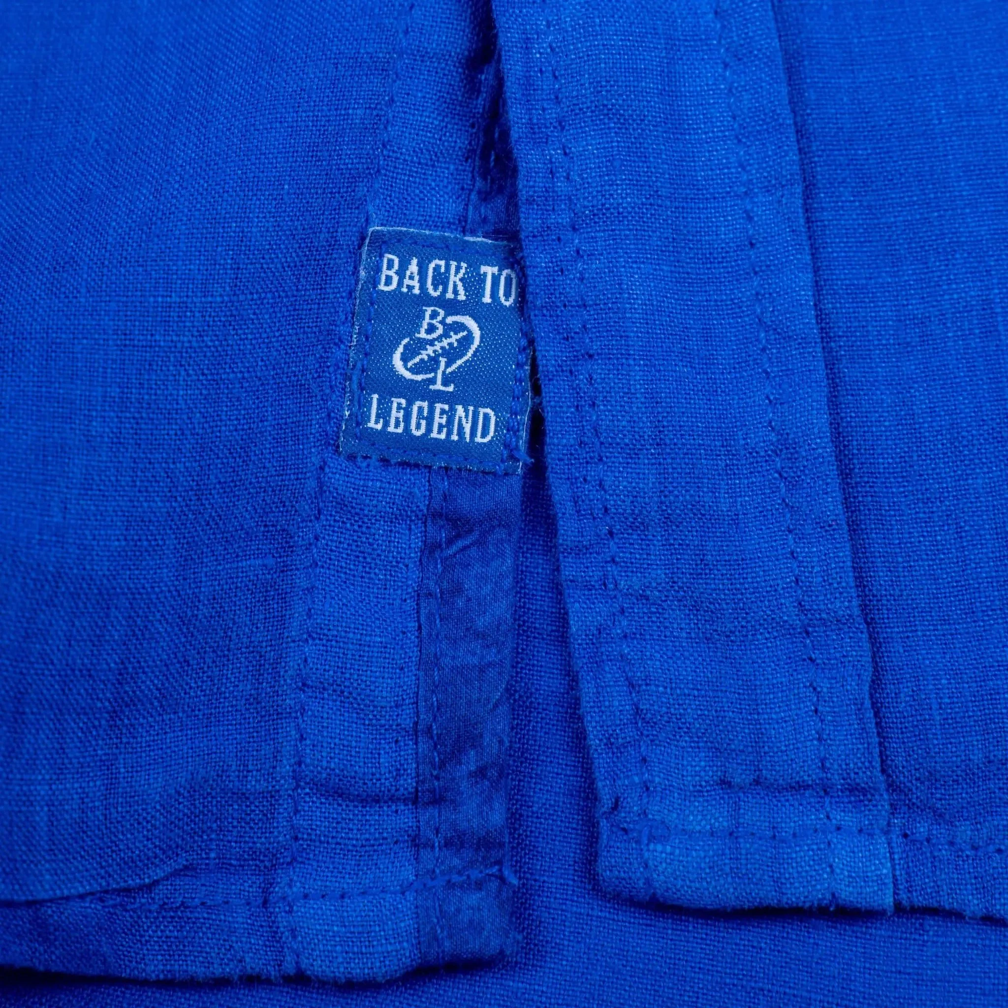Chemise ml bleue en lin - Image 6