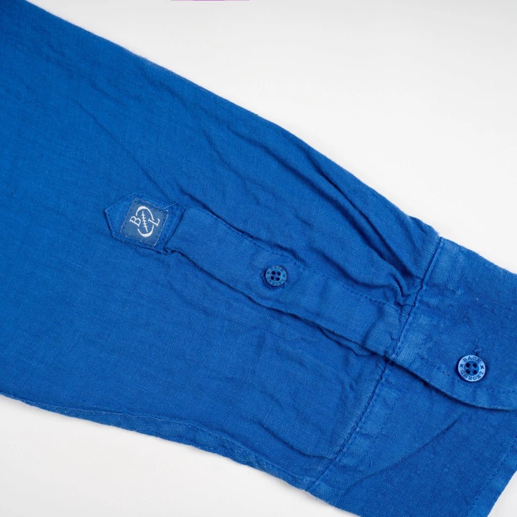 Chemise ml bleue en lin (femme) - Image 7