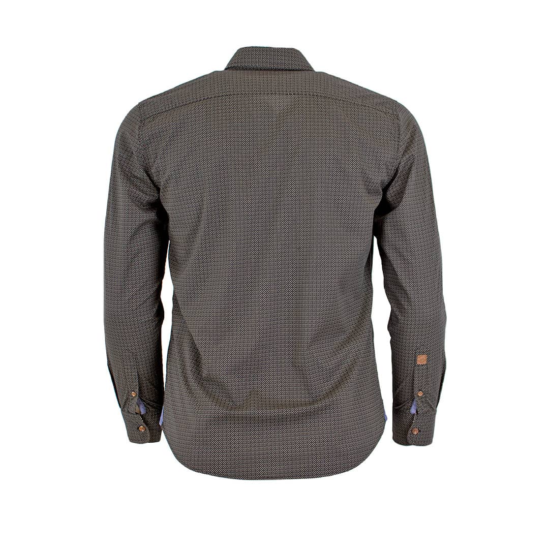 Chemise ml noire imprimé géométrique - Image 2