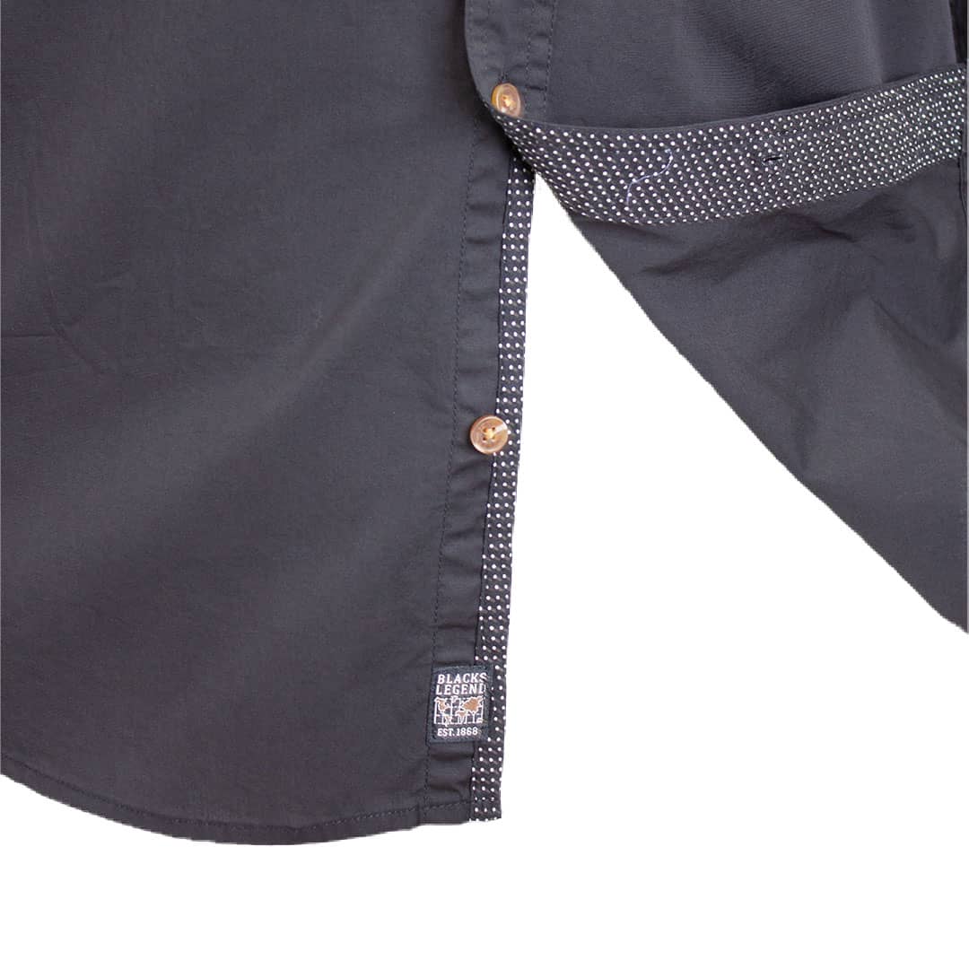 Chemise ml noire unie - Image 4