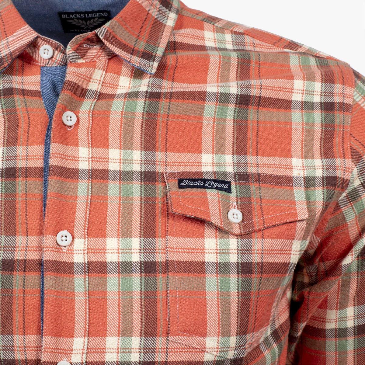 Chemise ml orange à carreaux - Image 3