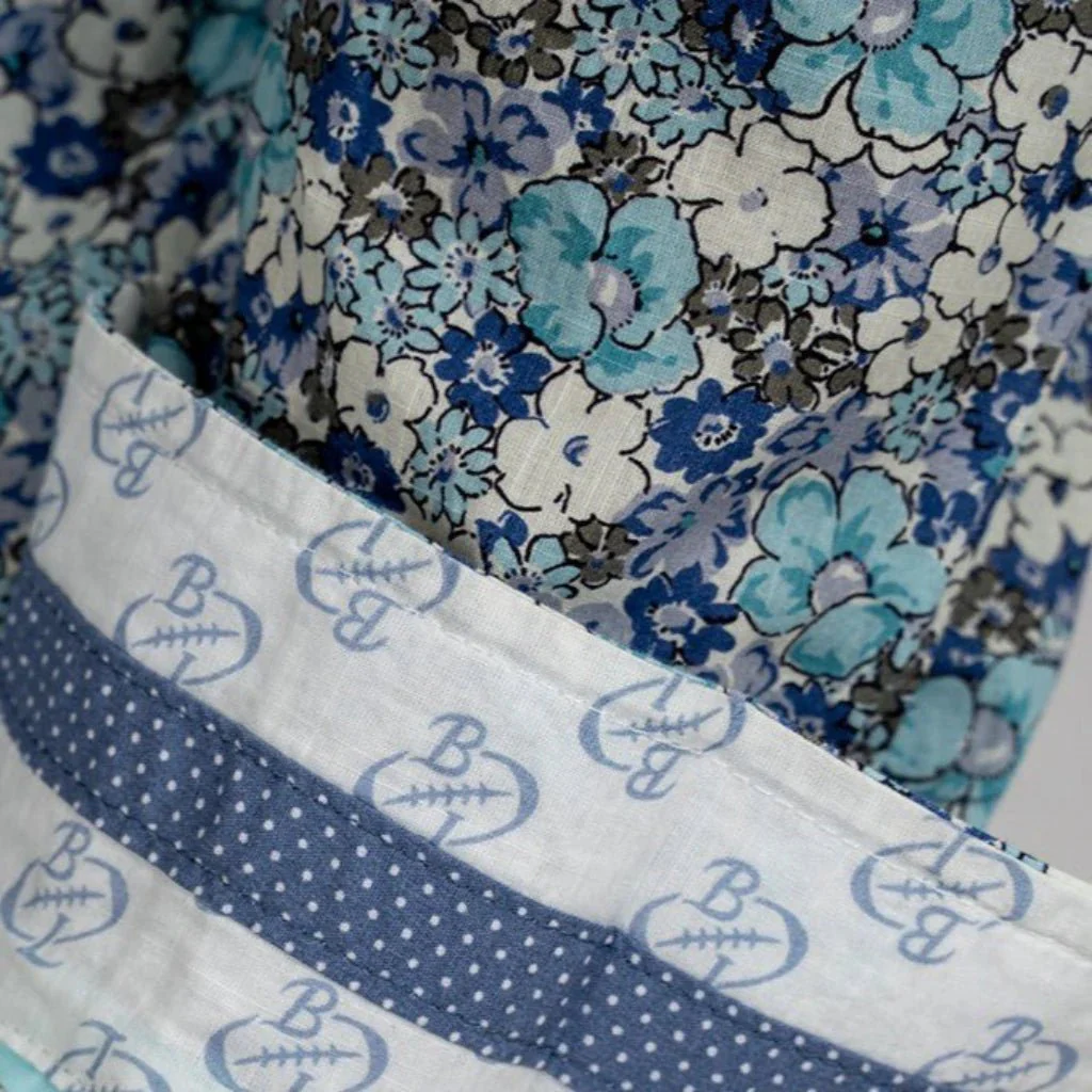 Chemise ml légère fleurie turquoise (femme) - Image 3
