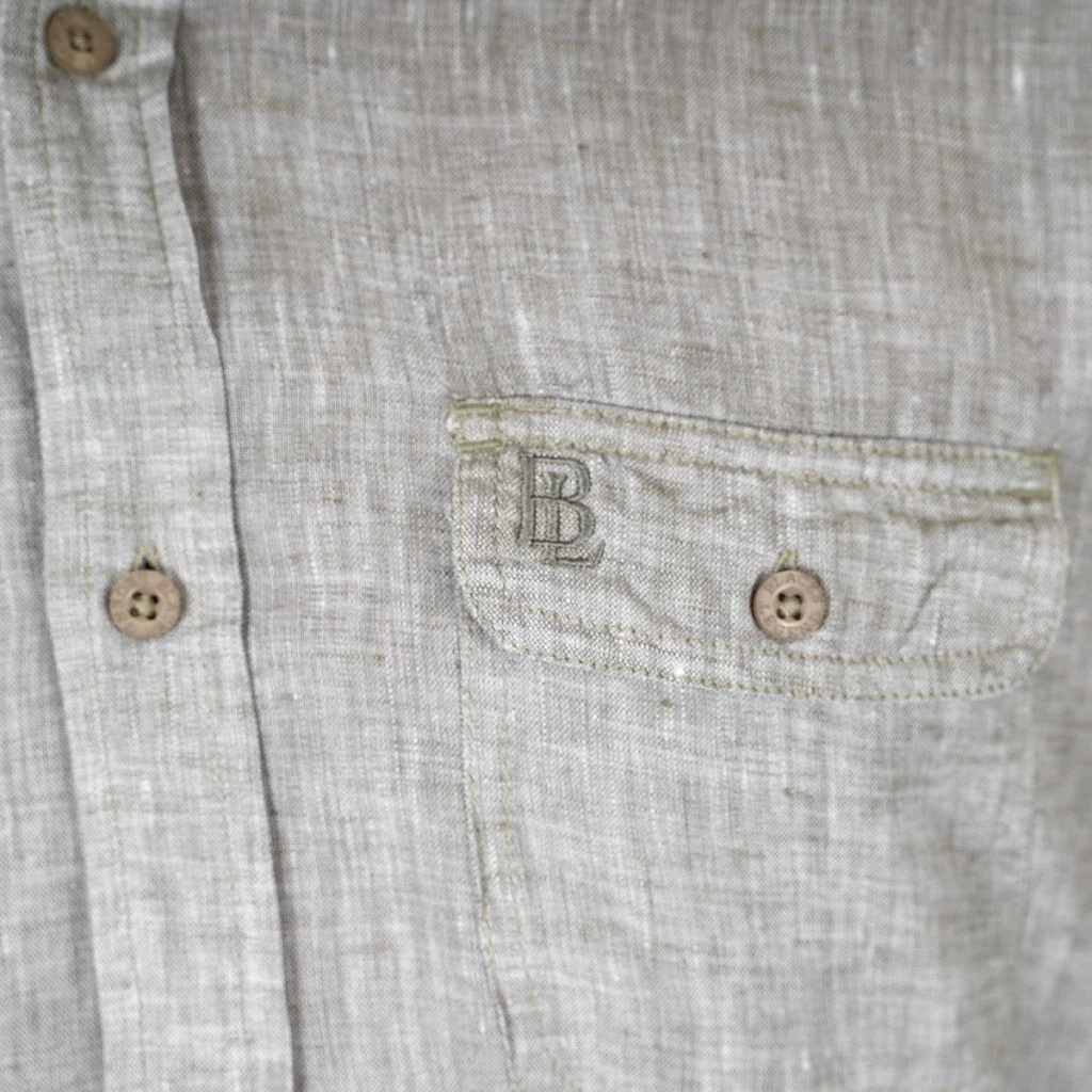 Chemise ml vert amande en lin - Image 4