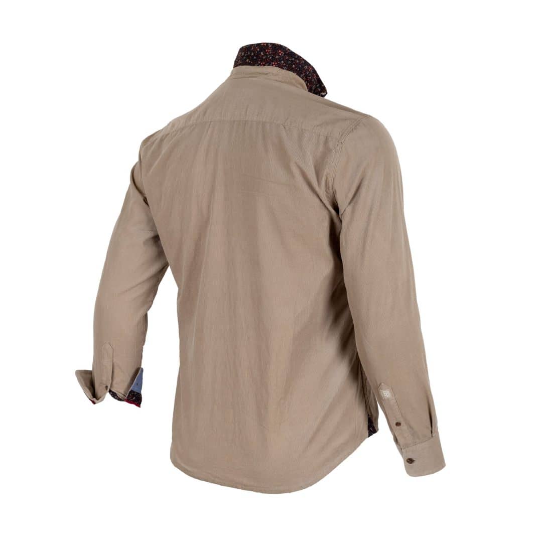 Chemise ml beige en velours côtelé - Image 3