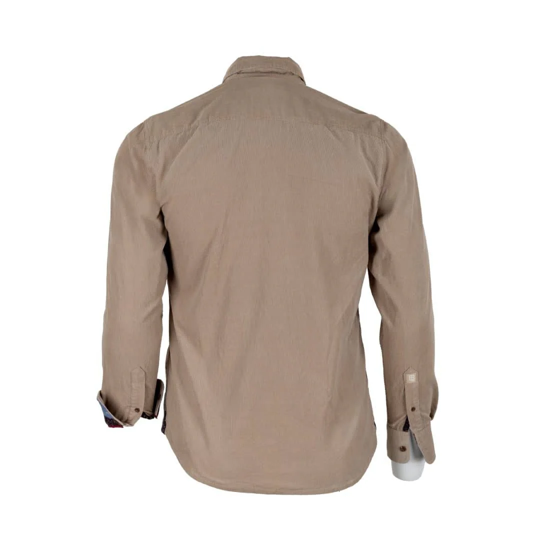 Chemise ml beige en velours côtelé - Image 4