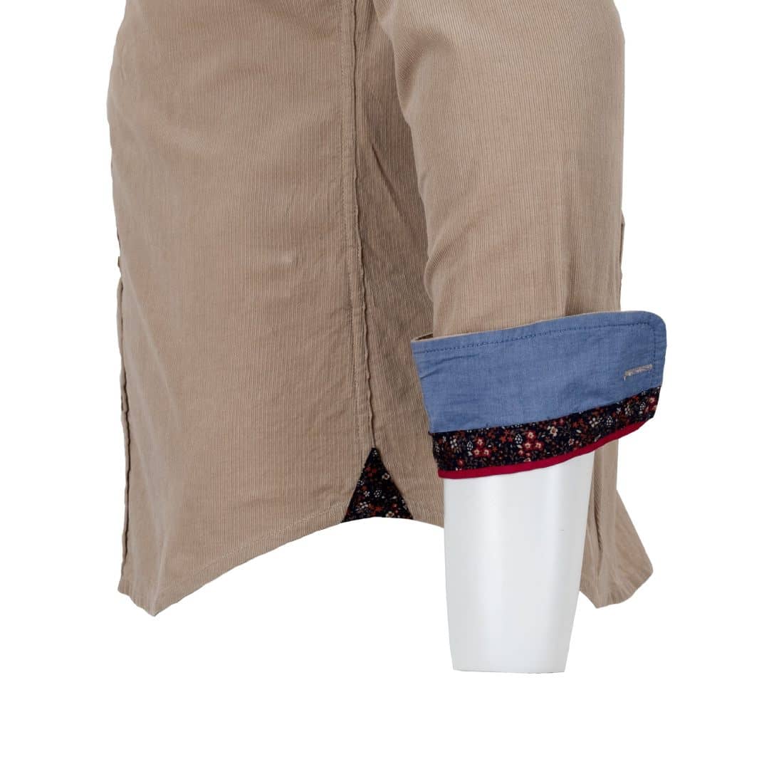 Chemise ml beige en velours côtelé - Image 9