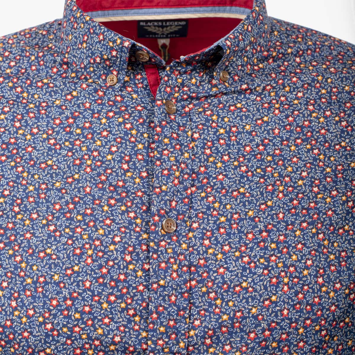 Chemise ml bleue fleurie - Image 4